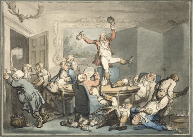 Rowlandson The Hunt Supper ca. 1800