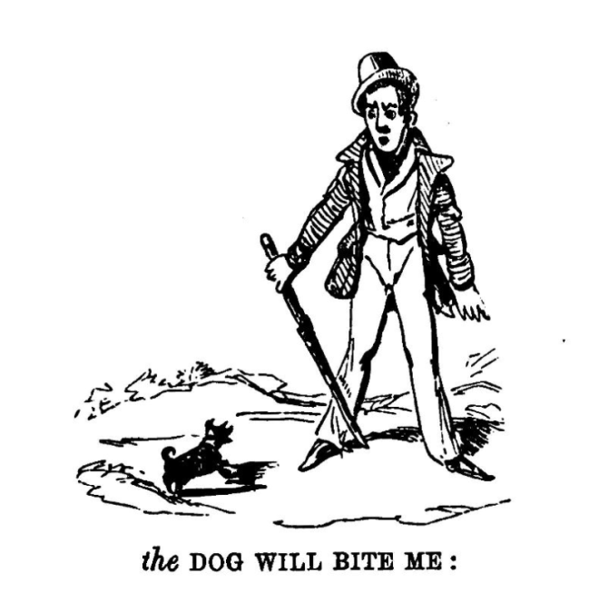 Alfred Crowquill, The Pictorial Grammar 1876 the dog