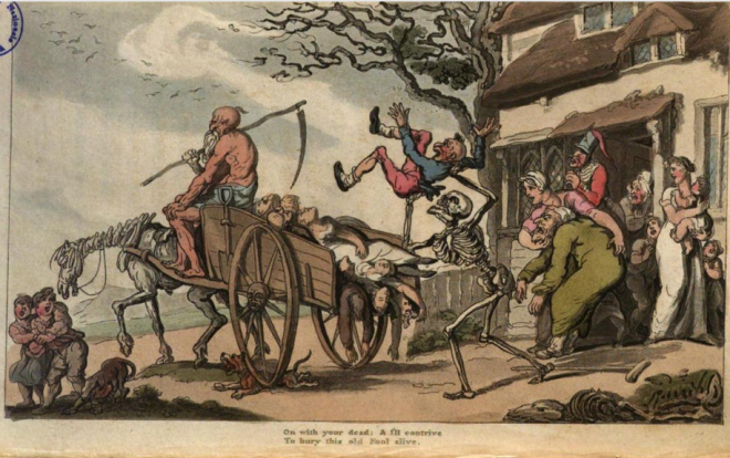 The English Dance of Death, Th. Rowlandson 1815 on with your dead